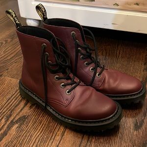 Maroon Burgundy Doc Martens Size 9